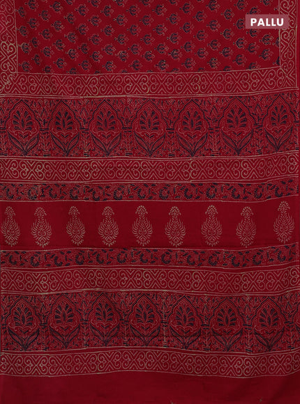 Red Jaipur Cotton Saree