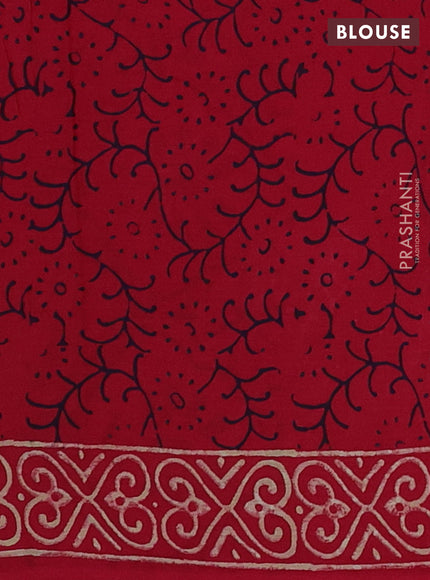 Red Jaipur Cotton Saree