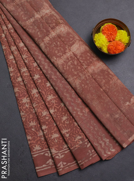 Peach Jaipur Cotton Saree