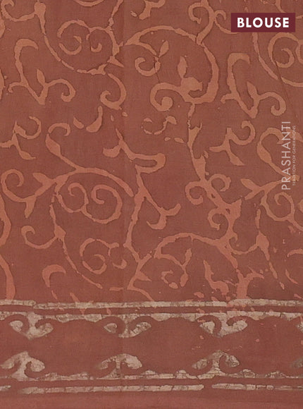 Peach Jaipur Cotton Saree