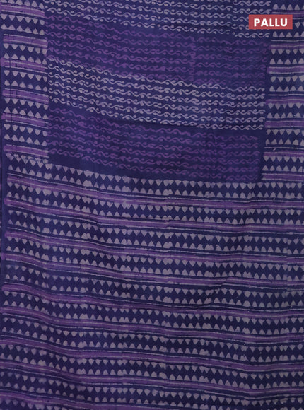 Blue Jaipur Cotton Saree