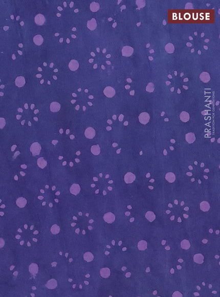 Blue Jaipur Cotton Saree