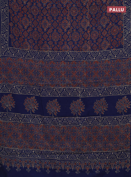 Blue Jaipur Cotton Saree