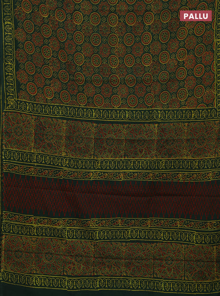 Green Jaipur Cotton Saree