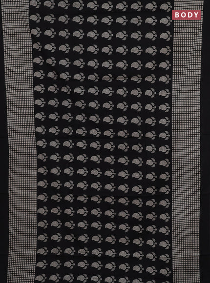 Black & Beige Jaipur Cotton Saree
