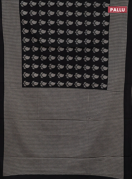 Black & Beige Jaipur Cotton Saree