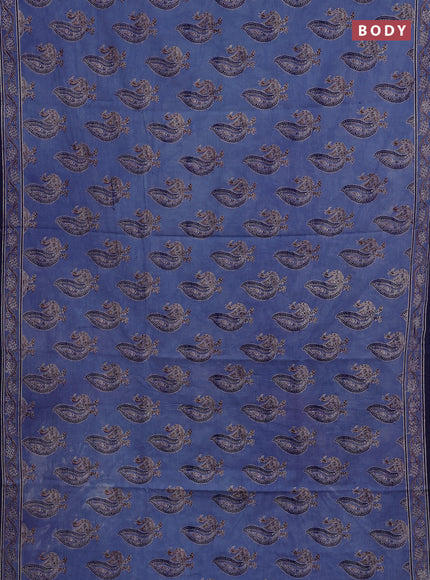 Pastel Blue Jaipur Cotton Saree