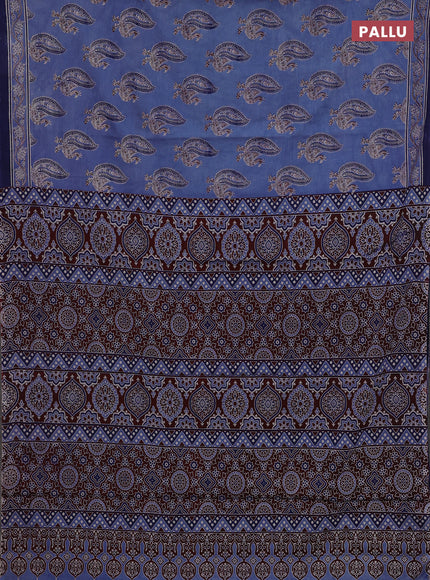 Pastel Blue Jaipur Cotton Saree