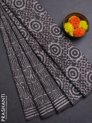 Grey Jaipur Cotton Saree