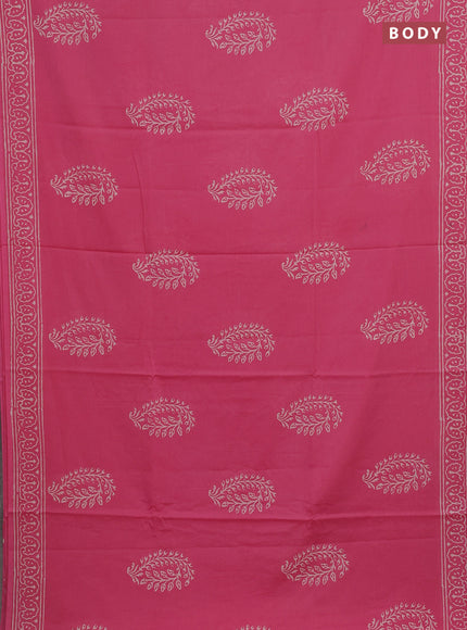 Peach Pink Jaipur Cotton Saree