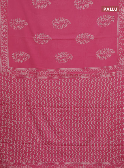 Peach Pink Jaipur Cotton Saree