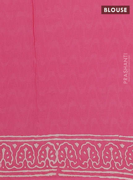 Peach Pink Jaipur Cotton Saree