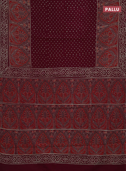 Wine Jaipur Cotton Saree