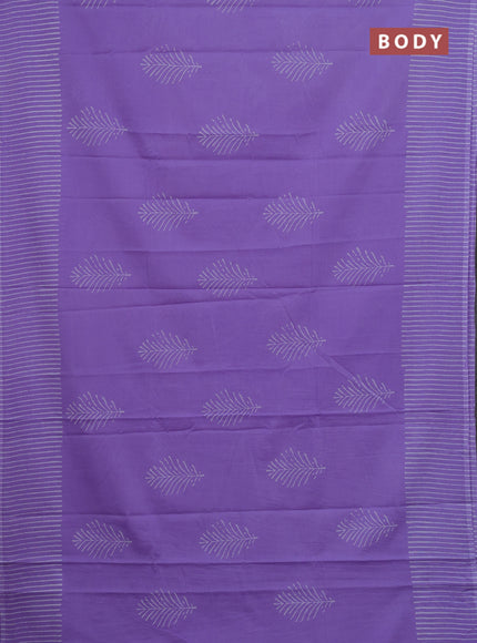 Lavender Jaipur Cotton Saree