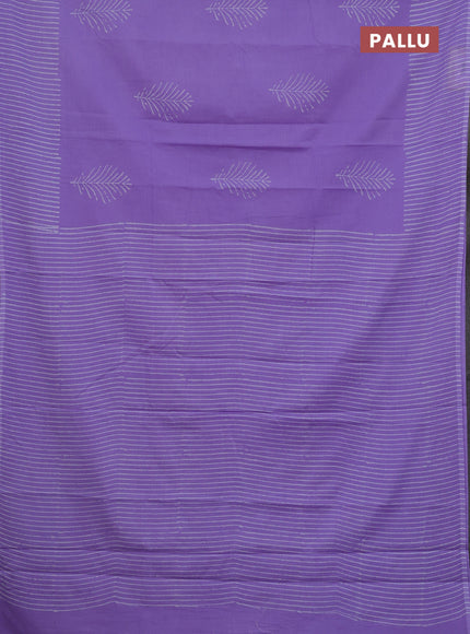 Lavender Jaipur Cotton Saree