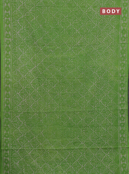 Green Jaipur Cotton Saree