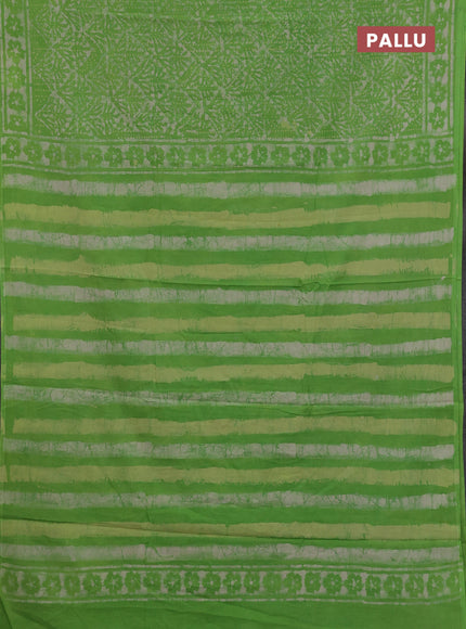Green Jaipur Cotton Saree