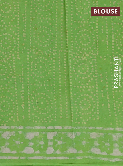 Green Jaipur Cotton Saree