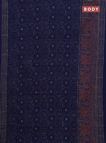 Blue Jaipur Cotton Saree