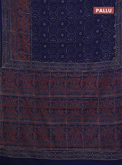 Blue Jaipur Cotton Saree