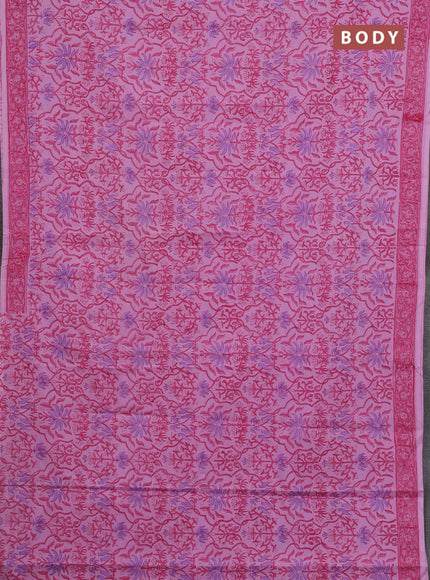 Lotus Pink Jaipur Cotton Saree