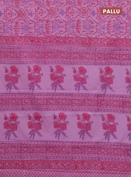 Lotus Pink Jaipur Cotton Saree