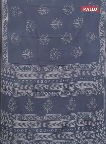 Grey Jaipur Cotton Saree