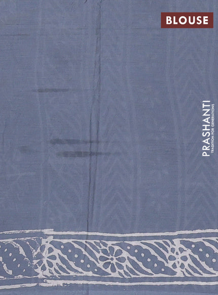 Grey Jaipur Cotton Saree