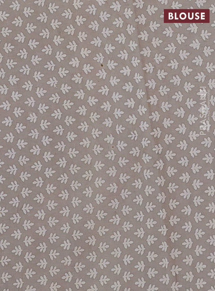 Grey & Maroon Jaipur Cotton Saree
