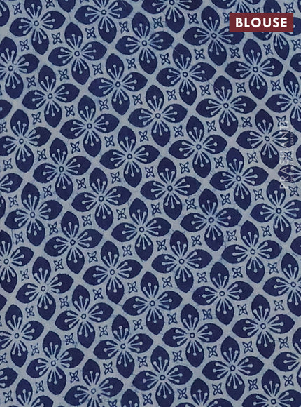 Indigo Blue & Navy Blue Jaipur Cotton Saree