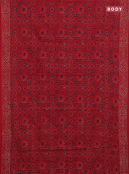 Red Jaipur Cotton Saree