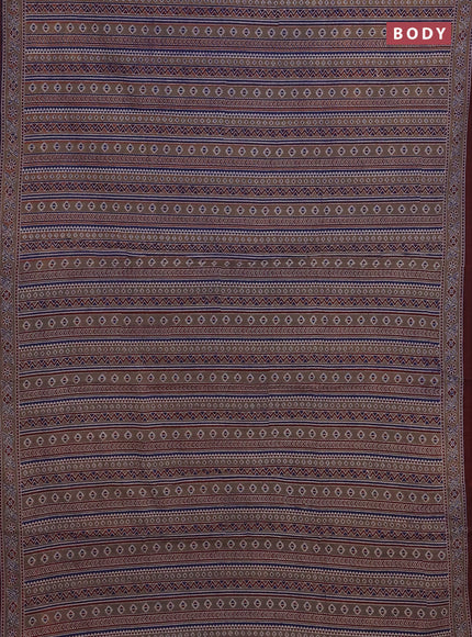 Chikku & Red Jaipur Cotton Saree