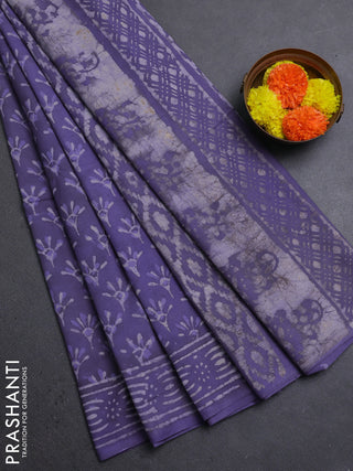 Lavender Jaipur Cotton Saree