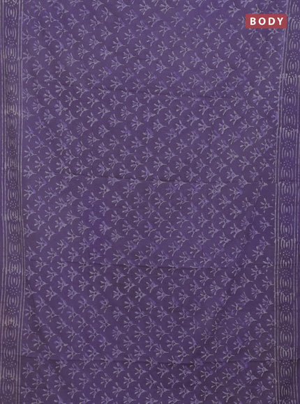 Lavender Jaipur Cotton Saree