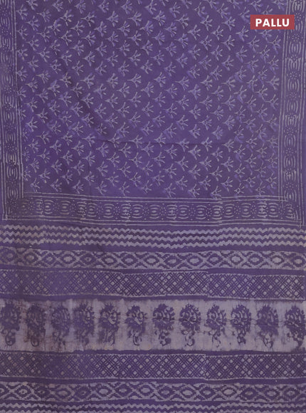 Lavender Jaipur Cotton Saree