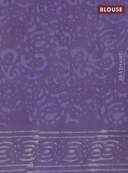 Lavender Jaipur Cotton Saree