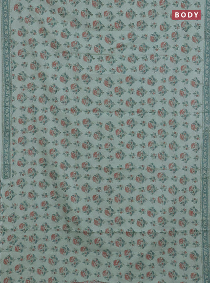 Pastel Green Jaipur Cotton Saree