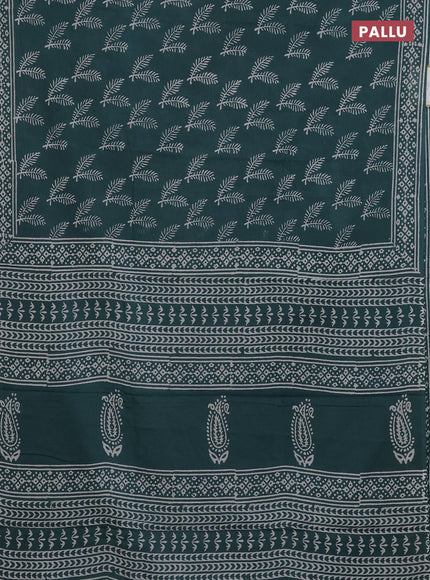 Green Jaipur Cotton Saree