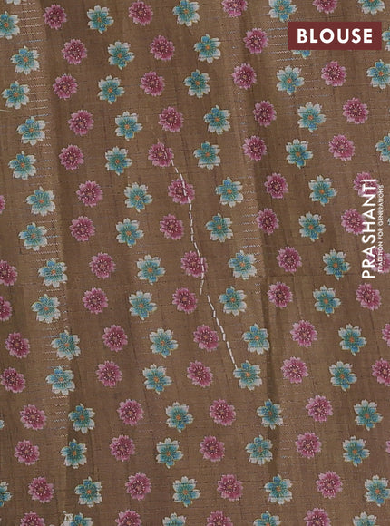 Beige & Mustard Chappa Saree