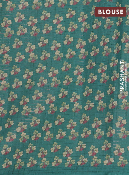 Peach & Green Chappa Saree