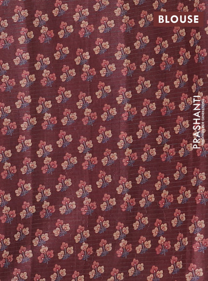 Beige & Maroon Chappa Saree