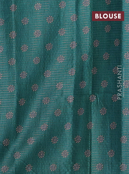 Brown & Green Chappa Saree