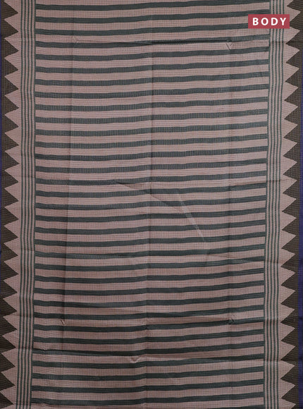 Olive Green & Blue Chappa Saree