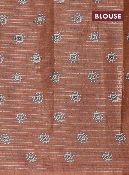 Blue & Mustard Chappa Saree