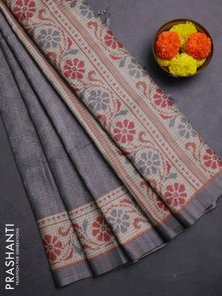 Grey & Beige Chappa Saree