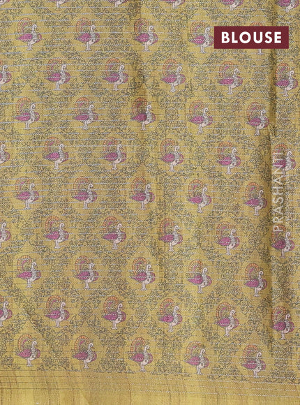 Mehendi Green & Beige Chappa Saree