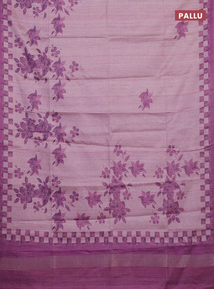 Pastel Pink & Lavender Chappa Saree