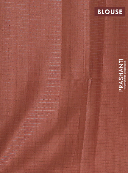 Beige & Rust Chappa Saree