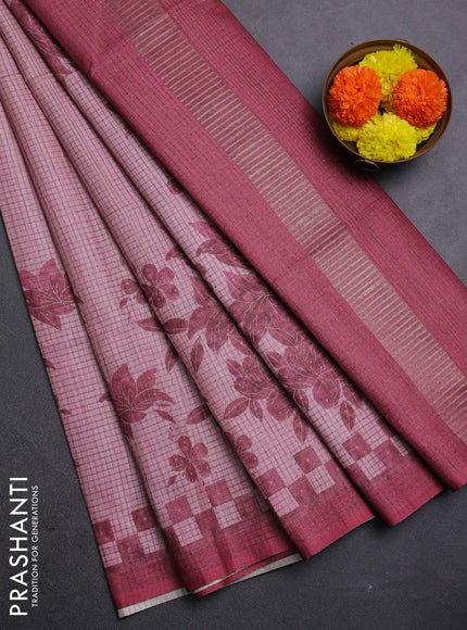 Peach & Maroon Chappa Saree