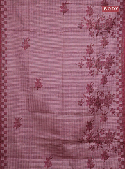 Peach & Maroon Chappa Saree